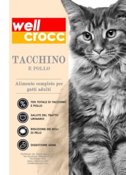 Wellcrocc Gatto Adult Intenditori Tacchino Pollo g300