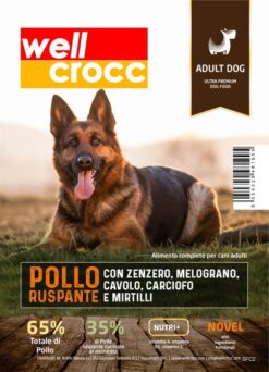 Wellcrocc Cane Medium Adult Superfood Pollo Mix Ortaggi Kg2