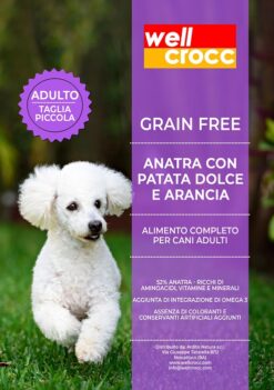 Wellcrocc Cane Small Adult Grain Free Anatra Patata Dolce Arancia Kg6