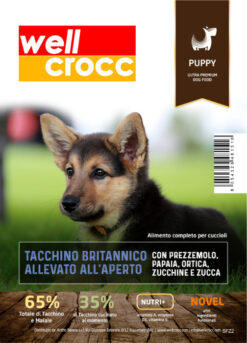 Wellcrocc Cane Medium Puppy Superfood Tacchino Mix Ortaggi Kg2