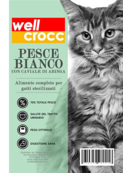 Wellcrocc Intenditori Sterilized Pesce Bianco con Caviale Kg 1,5