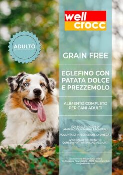 Wellcrocc Cane Medium Adult Grain Free Eglefino Patata Dolce Prezzemolo Kg2