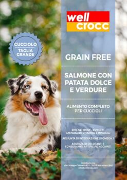 Wellcrocc Maxi Puppy Grain Free Salmone Patata Dolce Verdure Kg12