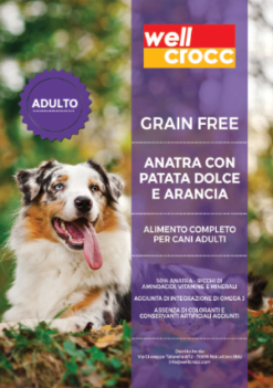 Wellcrocc Cane Medium Adult Grain Free Anatra Patata Dolce Arancia Kg6