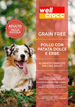 Wellcrocc Cane Small Adult Grain Free Pollo Patata Dolce Erbe Kg6